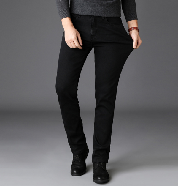 Pantalones Jeans Slim Straight Negro para Hombre