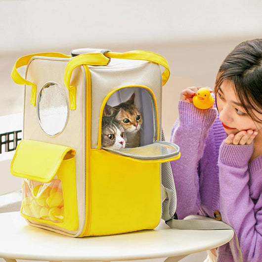 Mochila de Lona Transpirable de Gran Capacidad para Mascotas - Image 11