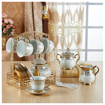 Juego de Taza y Plato de Cerámica Lujo para Café y Té - Image 7