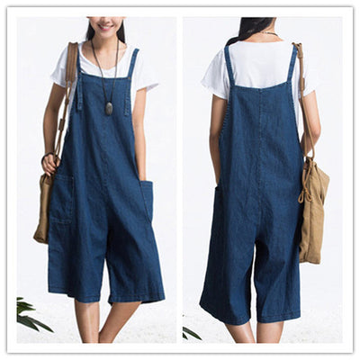 Jeans de Pierna Ancha con Tirantes Versátiles - Comodidad y Estilo Casual - Image 5