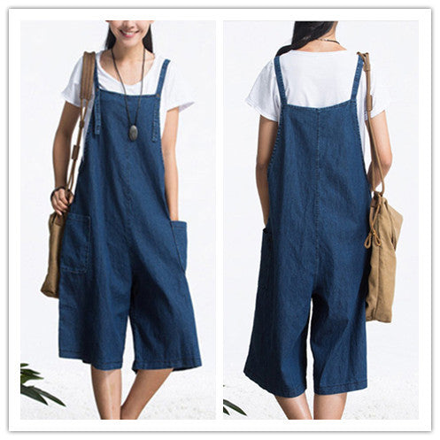 Jeans de Pierna Ancha con Tirantes Versátiles - Comodidad y Estilo Casual - Image 5