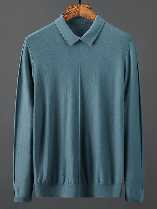 Cardigan Ajustado para Hombre con Solapa - Suéter Base Primavera Otoño - Image 11