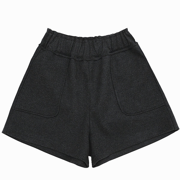 Pantalones Anchos de Lana Coreanos Cintura Alta Efecto Reductor