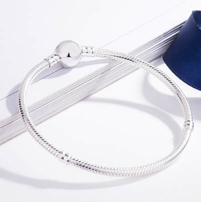 Pulsera de Plata S925 con Cierre Serpiente y Cadena Ósea - Image 4