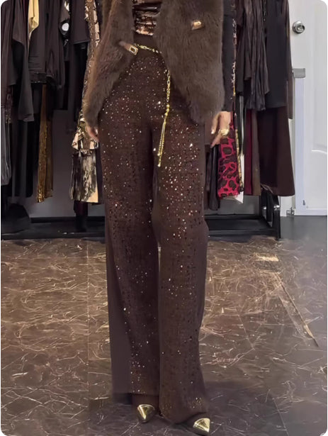 Pantalones Anchos Retro Elegantes para Mujer
