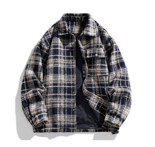 Camisa Casual a Cuadros Estilo Retro Americano para Hombre - Image 13