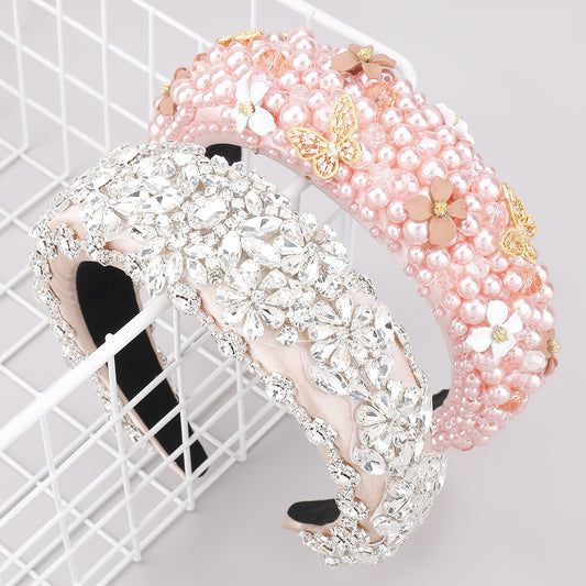 Diadema Elegante con Diamantes de Tela - Accesorio de Moda Personalizado