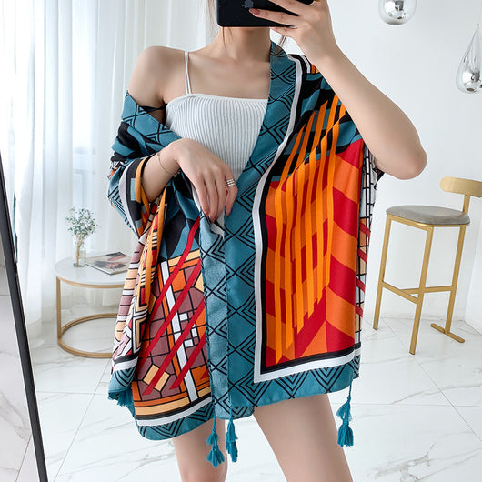 Bufanda Étnica Larga Estilo Coreano para Verano y Otoño - Image 17