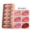 Set de Labiales Mate Tubo Cristal Cuadrado