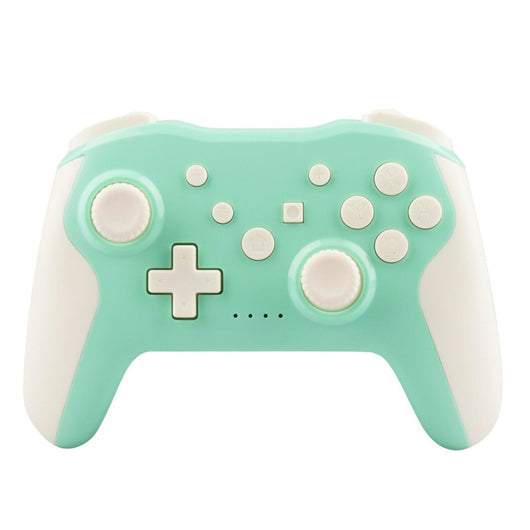Orange and blue wireless game controller with dual joysticks, D-pad, and action buttons. - Image 3
