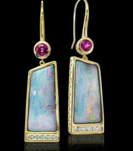 Ganchos para Orejas Dorados Retro - Accesorios de Joyería Colorida - Image 6