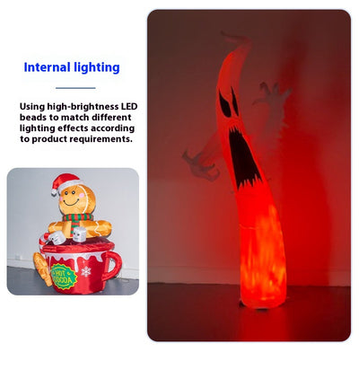 Lámpara Inflable LED Día de Muertos - Decoración Luminiscente con Calavera y Calabaza - Image 7