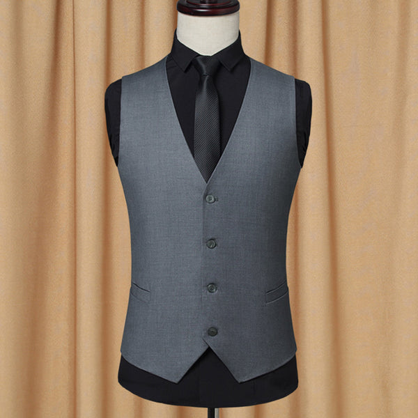 Chaleco de Traje Doble Botonadura Estilo Británico Talla Grande