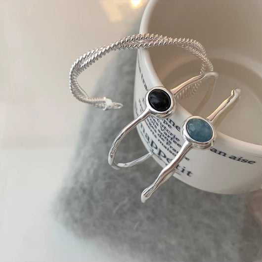 Pulsera de Aguamarina Elegante con Efecto Frío para Mujer - Image 8
