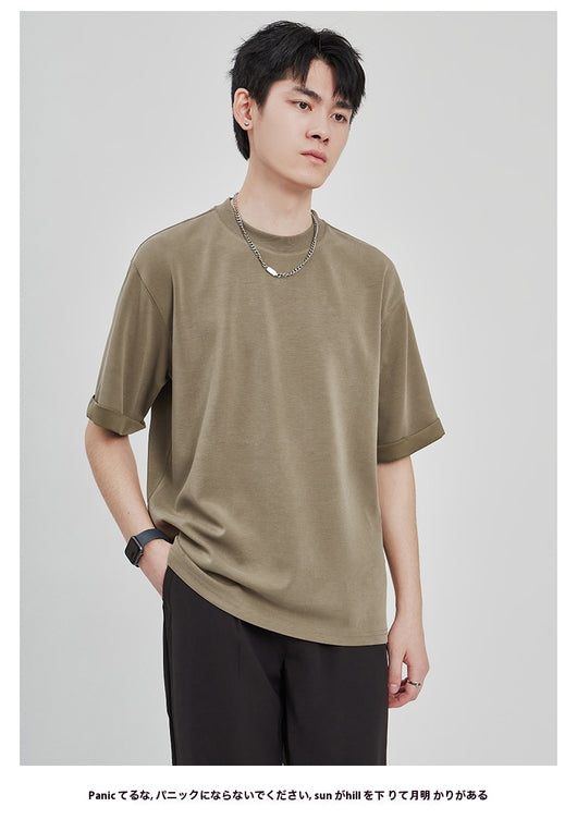 Camiseta Drape Suelta para Hombre - Estilo Casual Relajado - Image 17