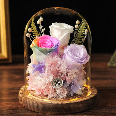 Rosa Eterna en Cúpula de Cristal - Regalo Perfecto para San Valentín