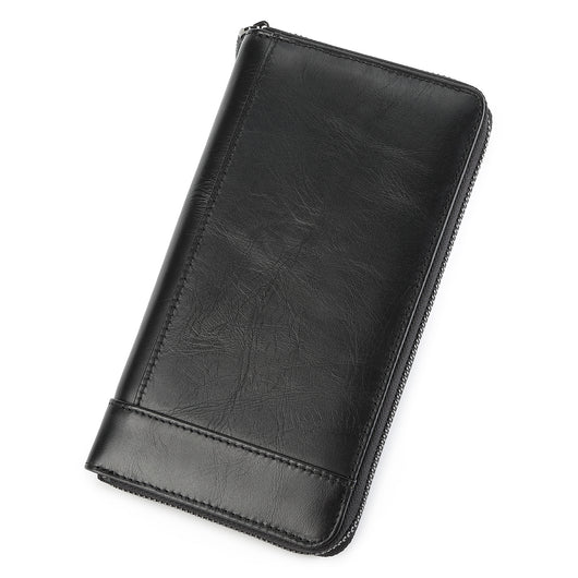 Billetera de Cuero Genuino para Hombre Gran Capacidad Multifuncional - Image 11
