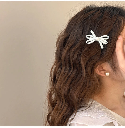 Clips de Cabello con Moño de Perla - Par de Horquillas Pato Laterales - Image 16