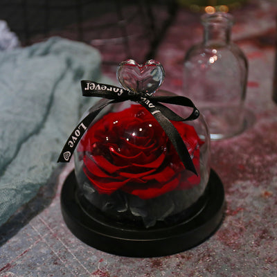 Caja de Regalo Rosa Eterna con Tapa de Cristal - Flor Inmortal para Día de Amor - Image 2
