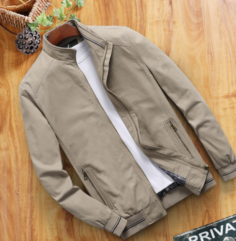 Chaqueta Deportiva Casual de Algodón Lavado Oversize para Hombre Talla Grande - Image 9