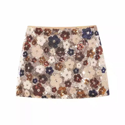 Falda Hot Girl con Lentejuelas y Bordados Pesados - Image 7