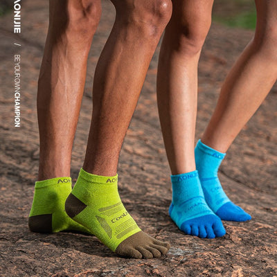 Calcetines Profesionales de Caña Media con Dedos Separados para Maratones - Image 4