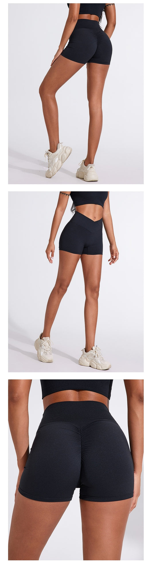Pantalones Yoga Levantacaderas de Cintura Alta Plisados - Estilo Europeo - Image 24