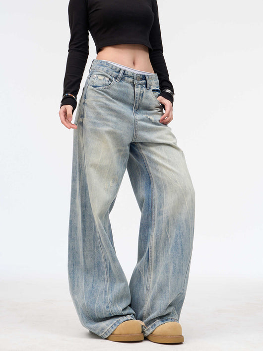 Pantalones Jeans Baggy Rotos Estilo Retro Lavado Vintage - Image 4