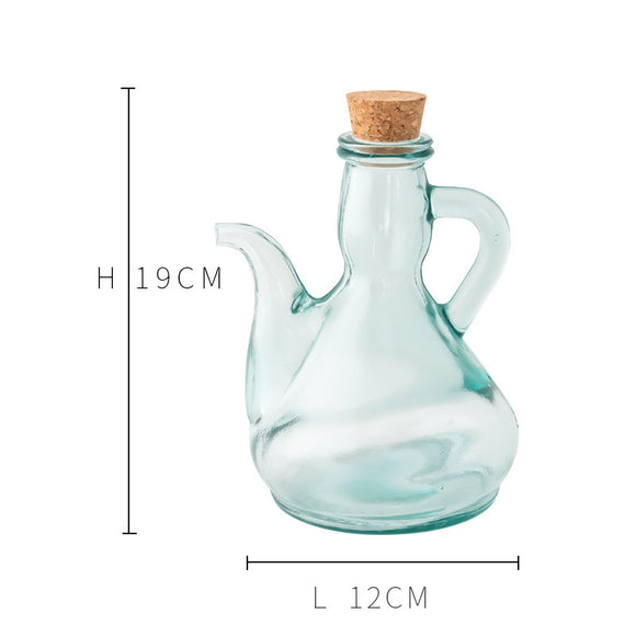 Botella Dispensadora de Aceite y Salsa de Soja Importada de España - Cristal Resistente Hermético Gran Capacidad
