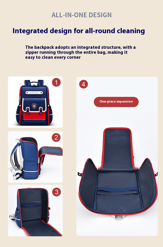 Mochila Escolar Sesame Baby Estilo Británico Grados 1-6 Ligera Niños y Niñas - Image 16