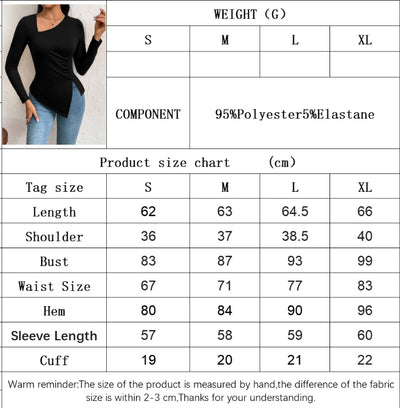Blusa Versátil de Cuello Oblicuo para Otoño e Invierno - Manga Larga Cómoda - Image 7
