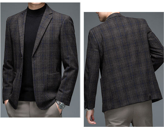 Blazer Cuadros Hombre Elegante para Negocios - Image 10