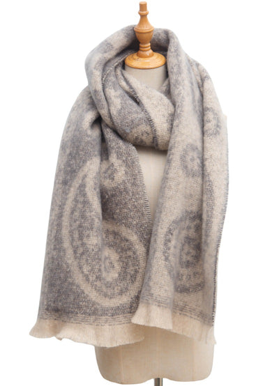 Bufanda Cuello Cálido Estampado Paisley Jacquard Unisex - Image 28