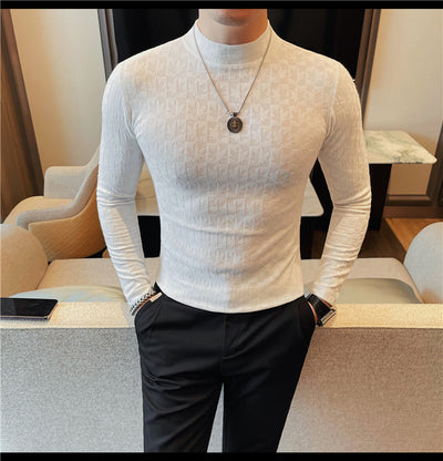Camiseta Cuello Alzado Tendencia Moderna para Hombre - Image 21