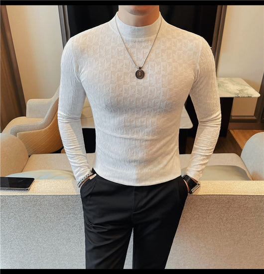 Camiseta Cuello Alzado Tendencia Moderna para Hombre - Image 21