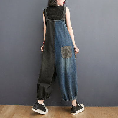 Overol Denim Talle Alto Holgado para Mujer Talla Grande - Image 2