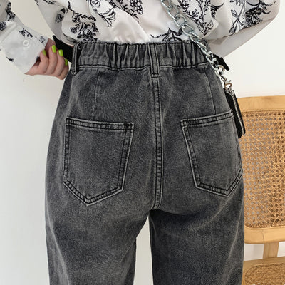 Jeans Gris Ahumado Cintura Alta - Image 3