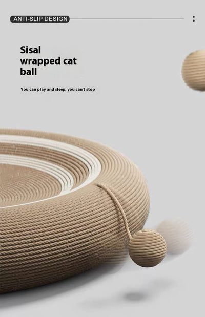 Nido Rascador Gato Integrado Resistente - Tablero Sisal Tejido Rattan Oversized - Image 12