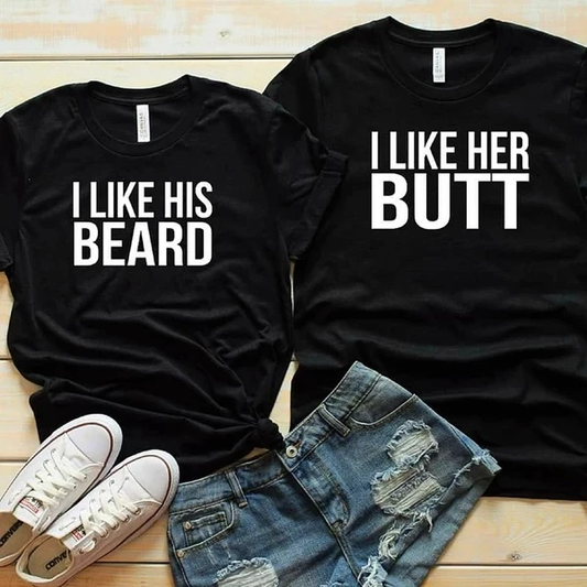 Playeras de Pareja - His Beard & Her Butt