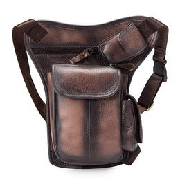 Bolsa de Cintura de Cuero Curtido al Aceite Vintage para Hombre - Estilo Outdoor - Image 14