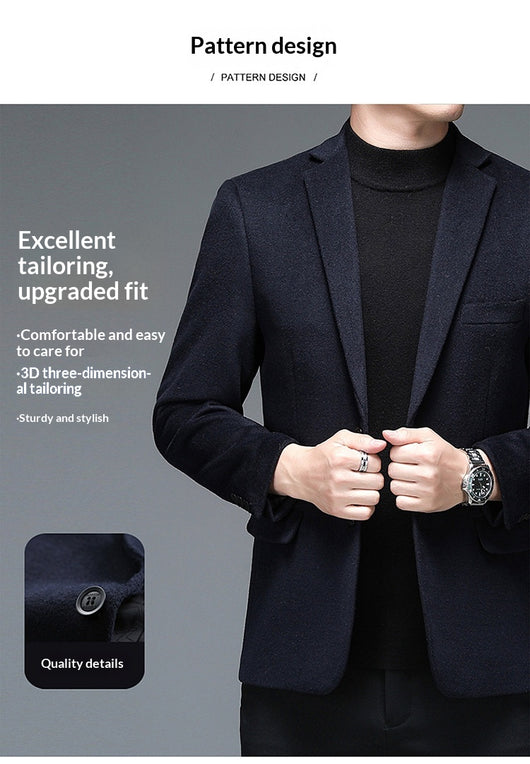 Traje de Lana Casual para Hombre - Otoño e Invierno - Image 23