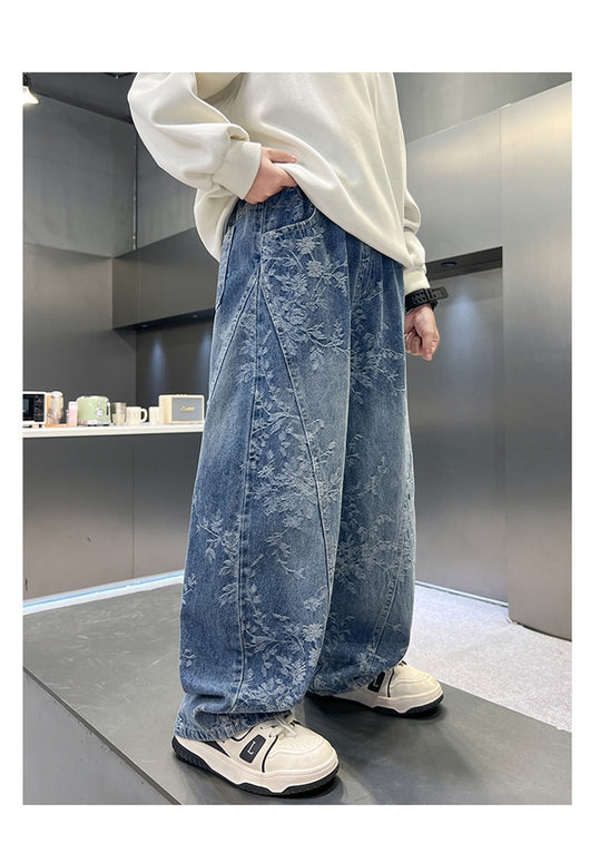 Pantalones Jeans Sueltos Estilo Pu Shuai para Niños - Diseño Trendy y Cómodo - Image 36
