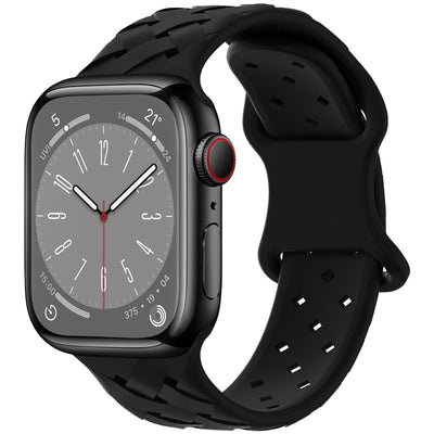 Correa Apple Watch Bambú Cuadros y Encaje Silicona Deportiva - Image 2
