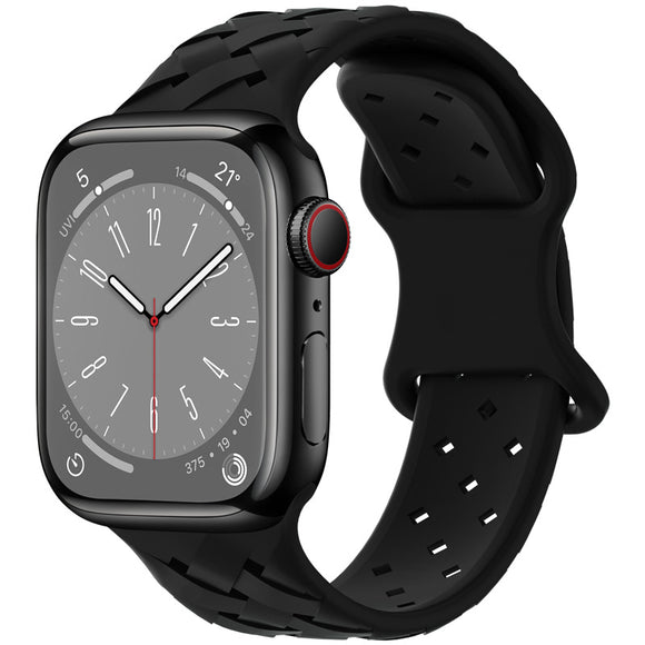 Correa Apple Watch Bambú Cuadros y Encaje Silicona Deportiva