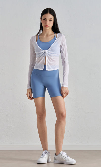 Playera Yoga Mujer Diseño Capas Retorcidas Manga Larga Textura Suave - Image 18