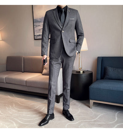 Traje de Esmoquin Tres Piezas Cuadros Mesh para Hombre - Image 22