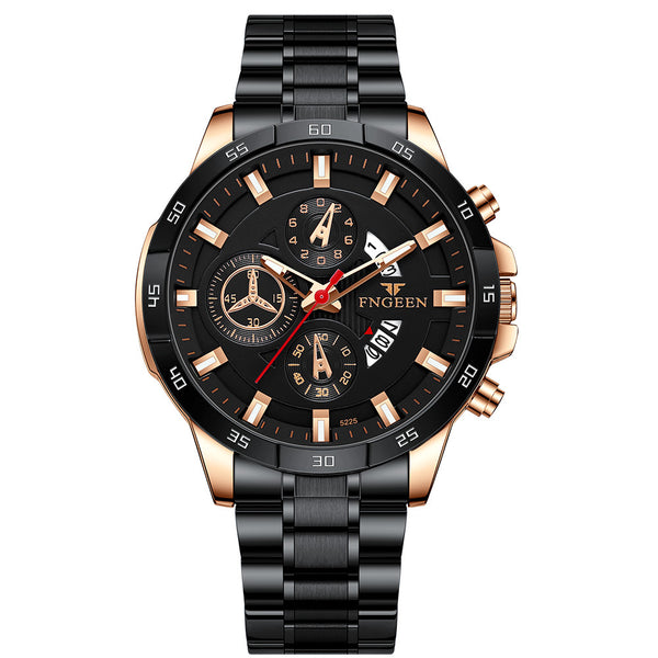 Reloj Deportivo Multifuncional para Hombre con Seis Agujas y Tres Esferas