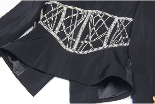 Blazer Ejecutivo para Mujer con Detalles de Diamantes y Efecto Reductor - Image 16