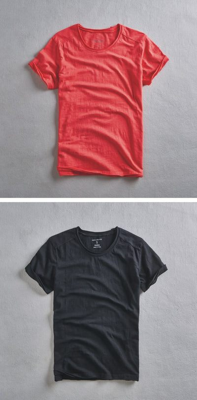 Camiseta de Manga Corta para Hombre en Algodón con Rayas de Bambú - Image 13