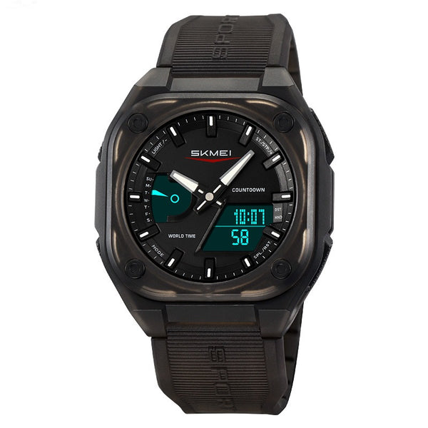 Reloj Electrónico Deportivo Dual con Insertos Luminosos e Impermeabilidad Total
